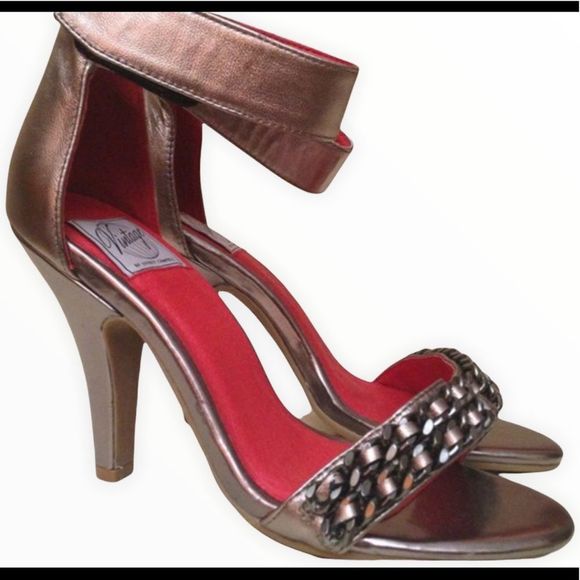 Jeffrey Campbell Hough Bronze Silver Leather Heels - Picture 11 of 11